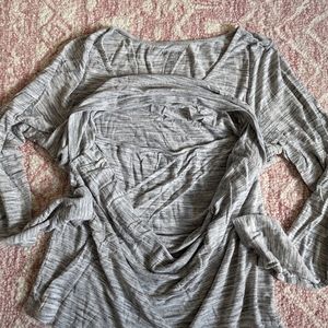 Motherhood Maternity Heather Grey Nursing top